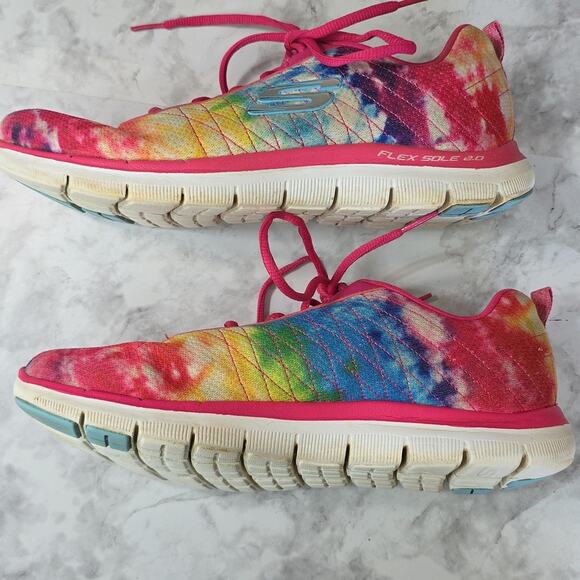 Skechers Women Sz 10 Flex Appeal 2.0 Loud & Clear Lite Weight Multicolor Sneaker - Picture 14 of 14